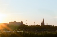 Slottet & Domkyrkan silhuett solnedgång