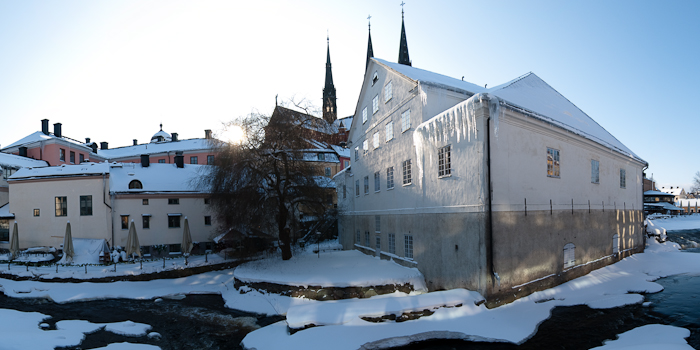 Vykort Uppsala Upplandsmuseet vinter